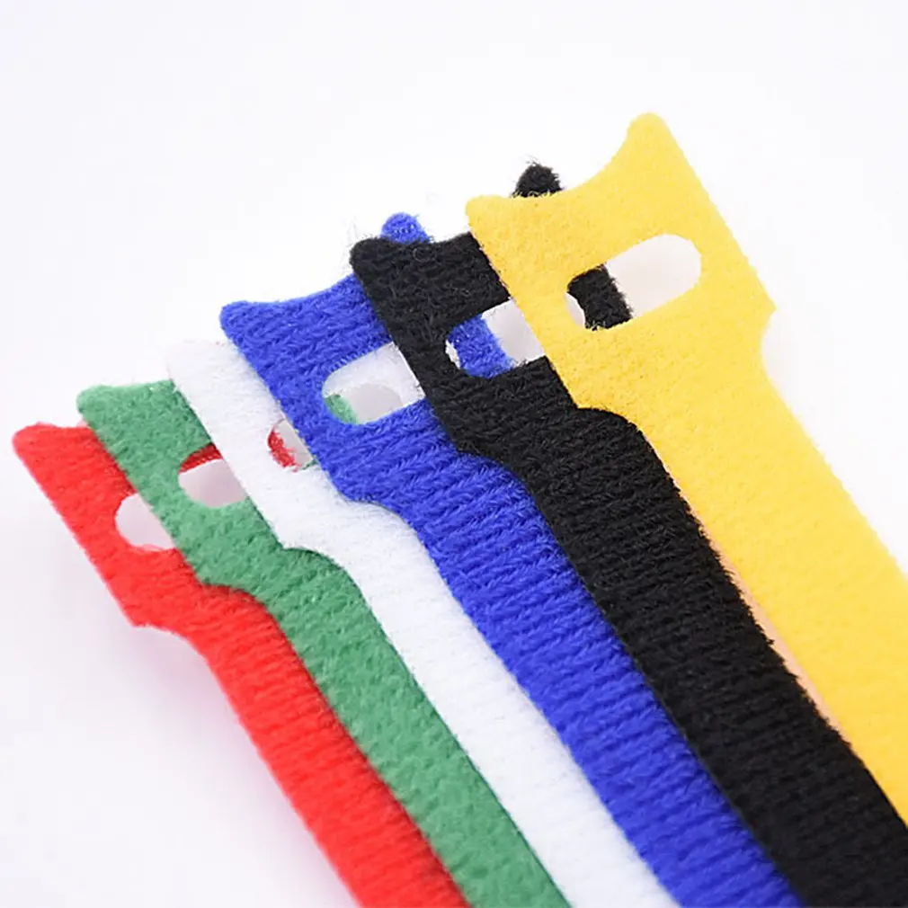 50pcs /100pcs Releasable Cable Ties Colored Plastics Reusable Cable ties Nylon Loop Wrap Zip Bundle Ties T-type Cable Tie Wire