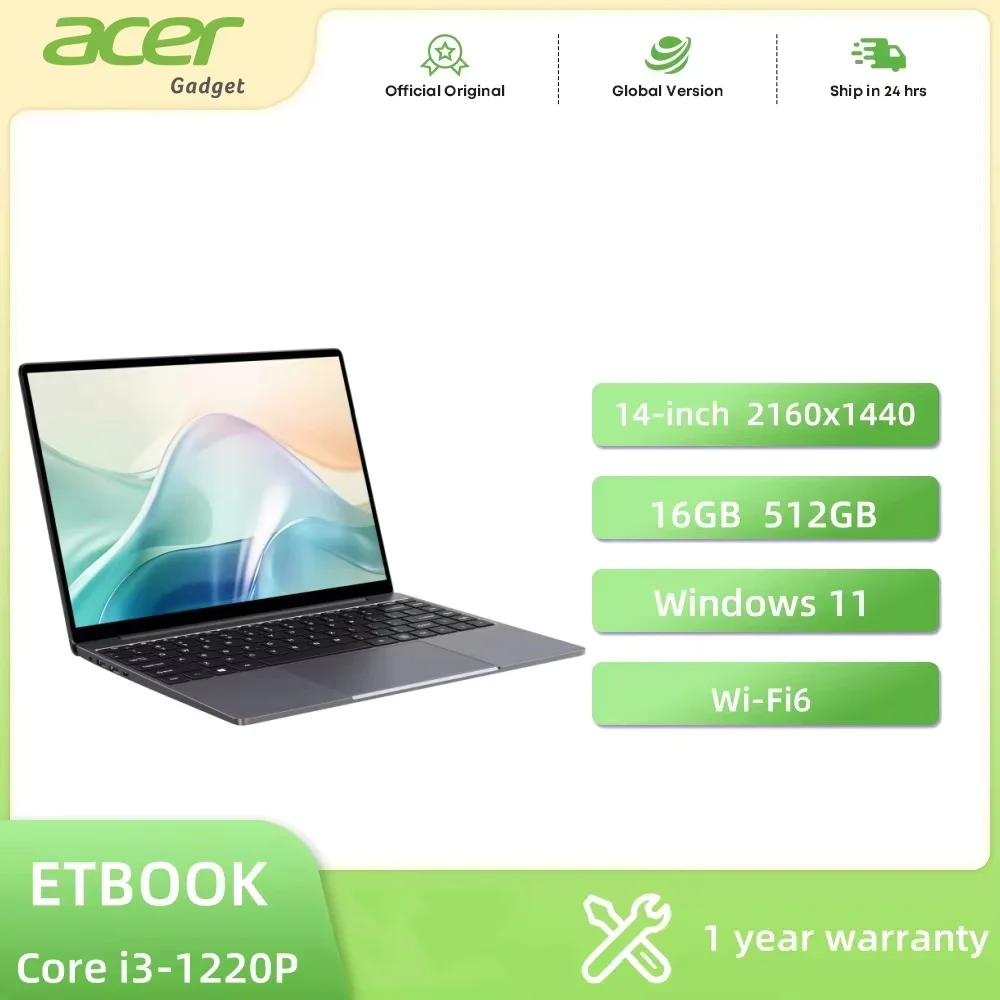 أفضل أجهزة الكمبيوتر المحمولة لمحبي الأدوات الرقمية: تقييم Acer Gadget e10 ETBook مع معالج Intel Core i3-1220P