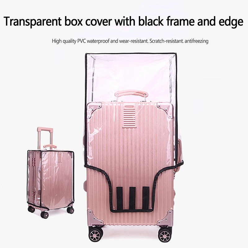 1PC Travel Accessory Transparent PVC Luggage Cover Waterproof Trolley Protective Cover Thicken Suitcase Dust Protector Cover