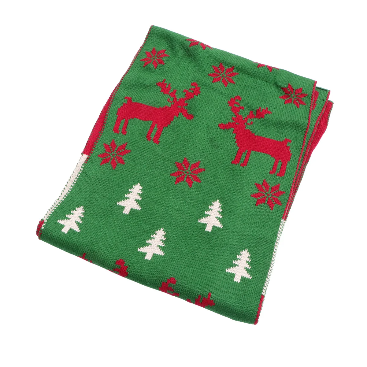 

1 шт., рождественский подарок, шаль, теплый шейный платок для женщин, легкий шарф из акриловых волокна, праздничный дизайн с принтом для праздничной одежды