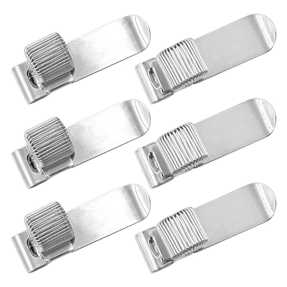 

6Pcs Compact Metal Pen Clip Holder Flexible Spring Grip for Notebooks Desks Journals Teachers Nurses Students Use