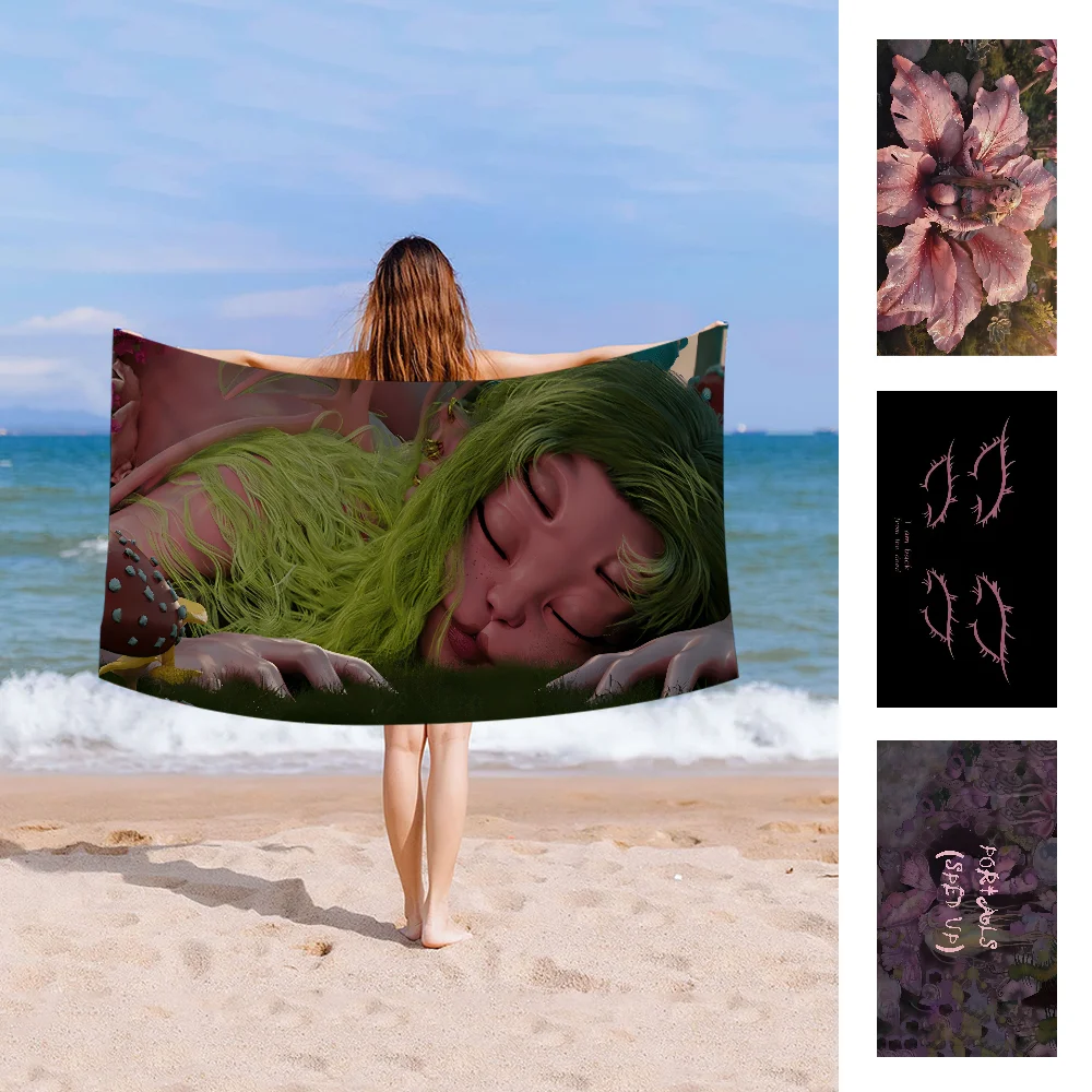

Melanie Martinez Portals Bath Towel Microfiber Soft Water Absorbing Breathable For Girl Kids Decorative Cartoon Beach Towel