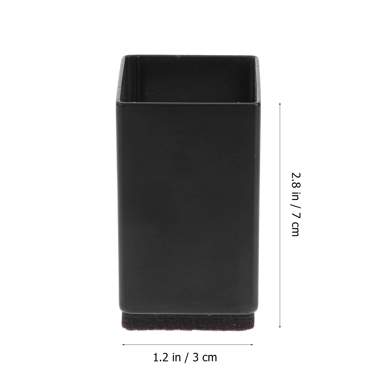 

2PCS Table Riser 4x4cm Brown Carbon Steel Felt Chair Feet Protectors Mat Desk Protective Cover Anti Slip Furniture Legs Lift