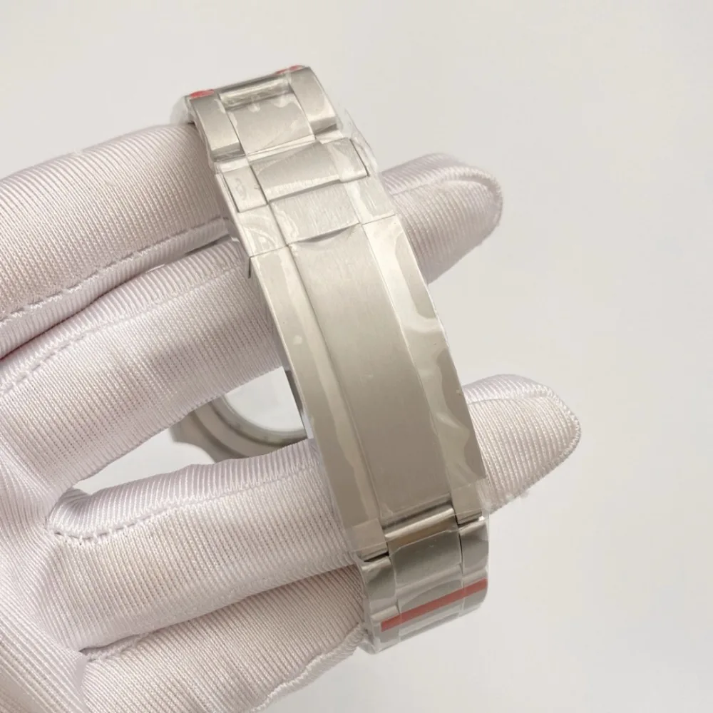 40mm NH35 Case Sapphire Glass 120 Click Stainless Steel Strap Transparent Bottom Parts Set for Seiko NH35 NH34 Movement SUB GMT