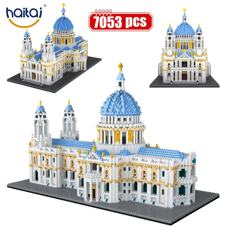 

Mini House Famous World City St. Pauls Cathedral Building Blocks Church Architecture Bricks Educational Toys for Children Gift