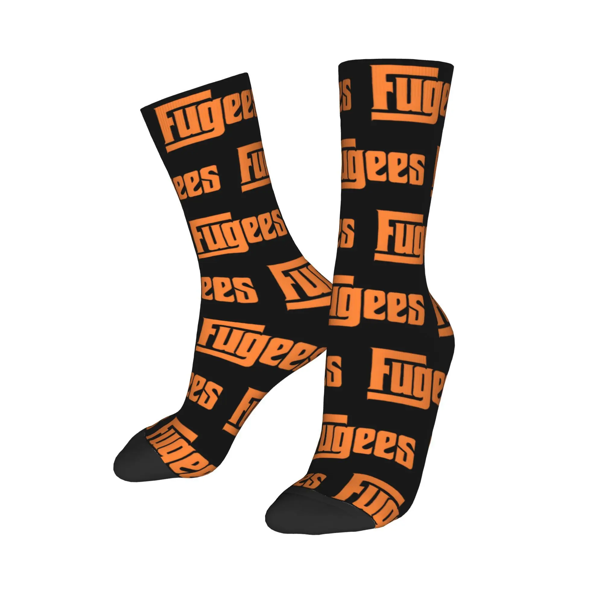 Fugees Middle Socks for Women Men All Season Lauryn Hill Logo Crew Socks Non-slip