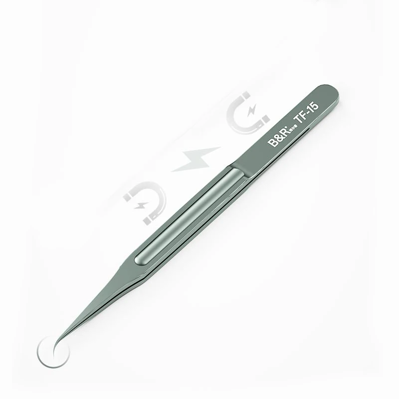B&R TF-11 TF-15 Microblade Series Titanium Alloy Macro Tweezer Corrosion Resistant Precision Pure Hand-polished Forceps Fly Line