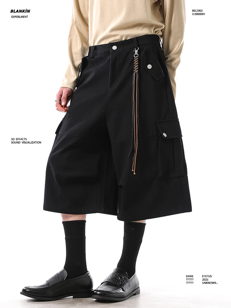 

BLANKIN American Sle Спецодежда для мужчин Повседневный свободный дизайн с большими кетами Летняя мода Трендовый бренд Молодежная энергия