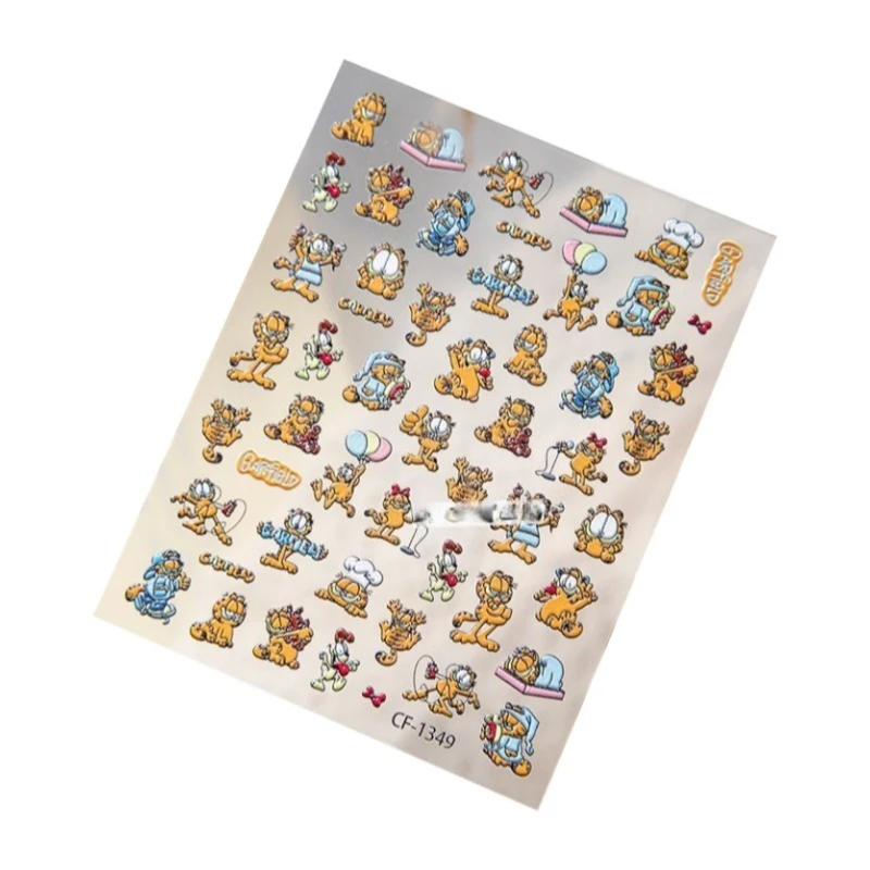 New Garfield Nail Art Stickers High Color Value Creative Personalized Ins Style Stereo DIY Nail Phone Shell Decorative Stickers view 6