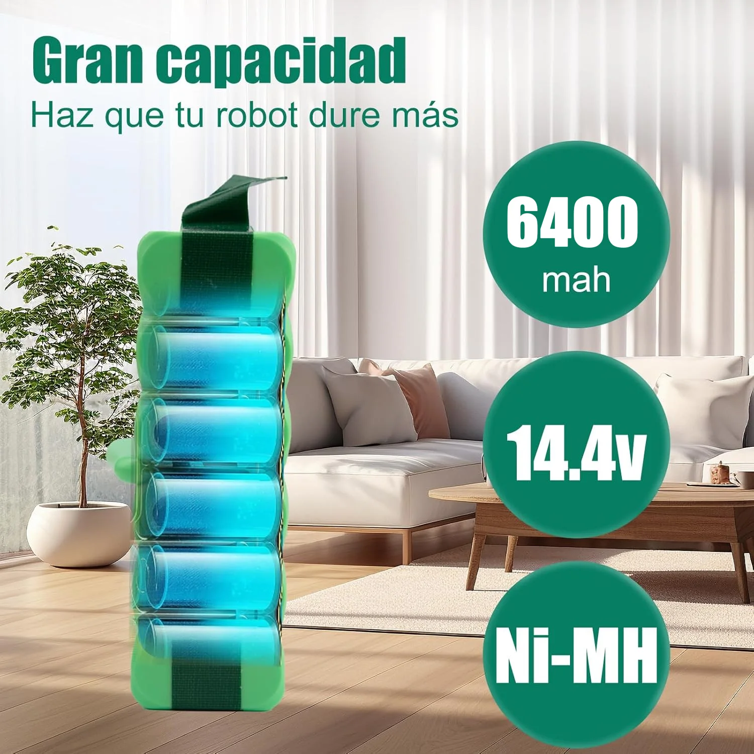 14.4 فولت 6400 مللي أمبير ل اي روبوت رومبا 500 بطارية ل رومبا 500 600 700 800 890 880 870 860 790 7800 سلسلة بطارية المكنسة الكهربائية