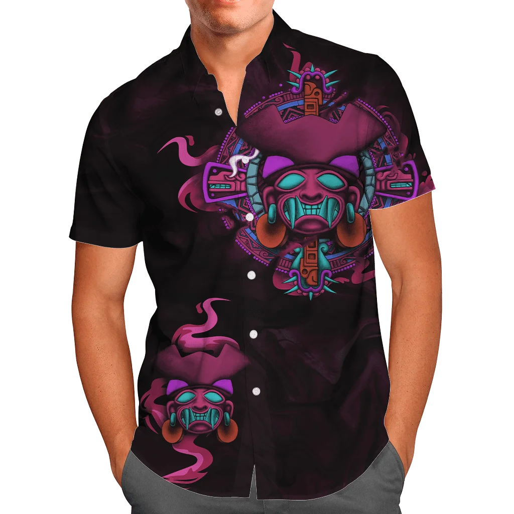 

Aztec Mexican Art 3D Shirt Hawaiian Shirt Men Summer Short Sleeve Shirt Men Shirts 2023 Oversized 5XL shirt Chemise Homme-100