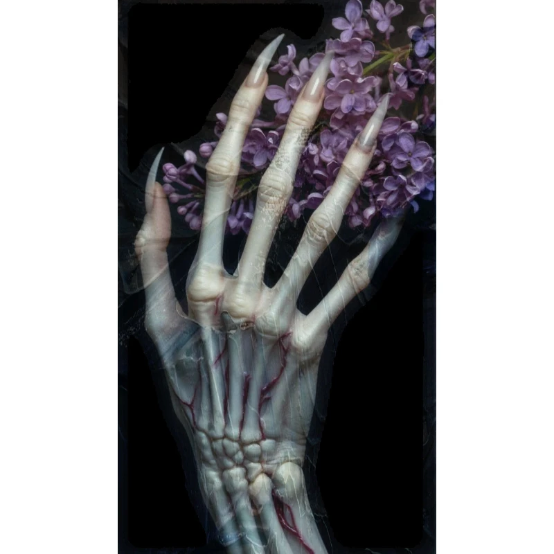 500/1000/1200/2000 PCS Jigsaw Puzzles Skeleton Hands and Flowers Family Activity Games for Gameroom Bedroom Gift Home Decor