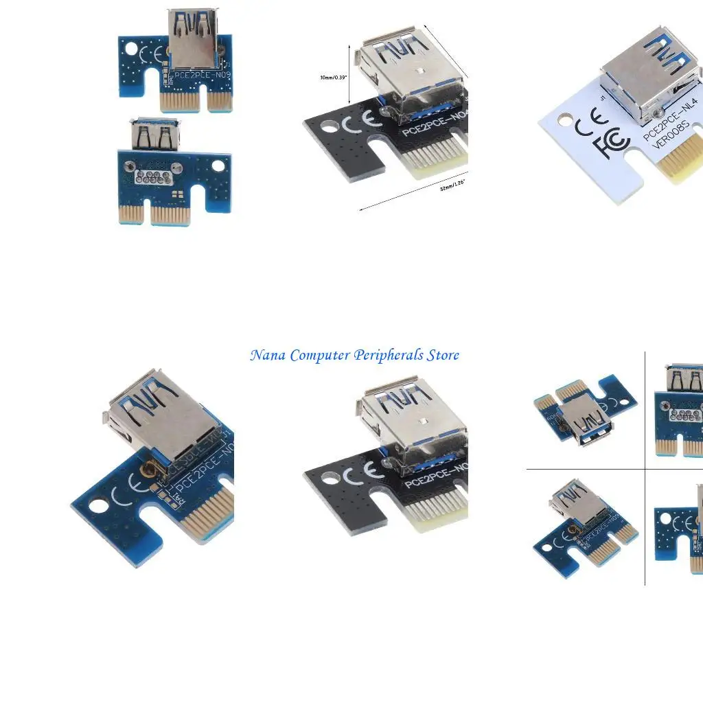 F68C PCIE Riser PCI لـ Express إلى X16 Card Card USB3.0 PCI-E