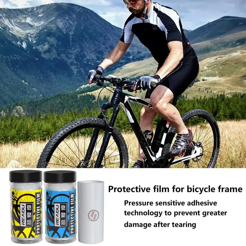 Bike Frame Protection Film | Transparent Bicycle Frame Tape Guard | Bicycle Protector Decal Frame Guard Adhesive Protectors Film