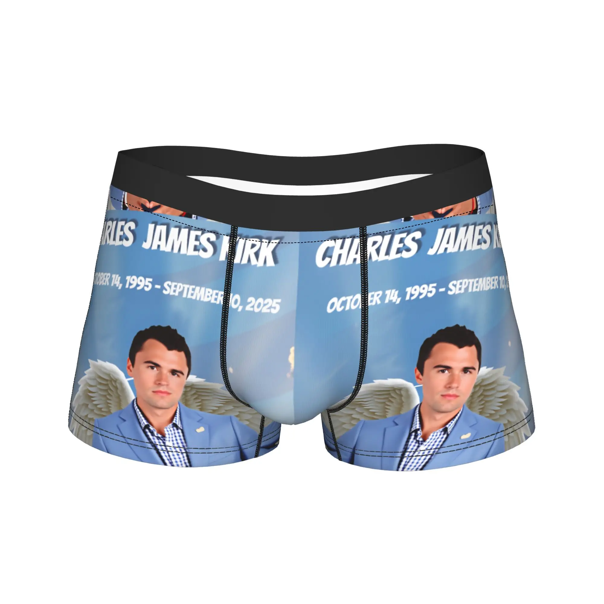 Charlie Kirk Angelic Advocate Boxer Brief  Underwear Quality Males Elastic Boxershorts Custom DIY Plus Size Panties