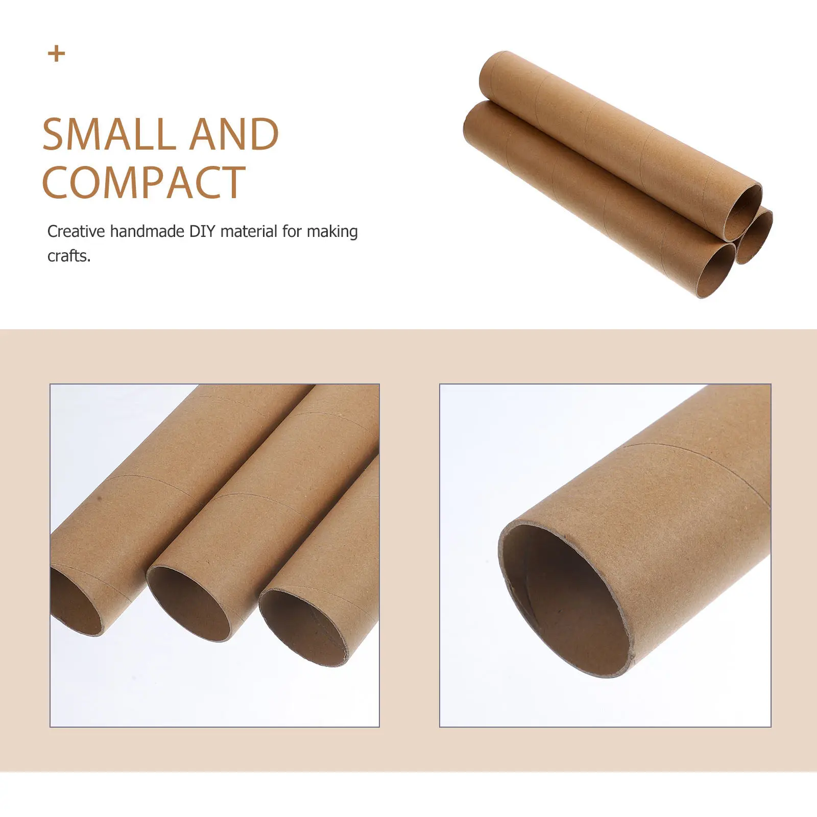 3Pcs Blank Paper Tube DIY Craft Roll for Kindergarten Early Education Creative Handmade Projects Classroom Home Art Activities