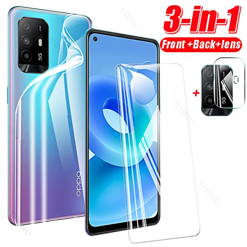 Hydrogel Film Tempered Glass for Oppo A95 5G Screen Protectors for Oppo A94 A95 A96 A97 A98 4G 5G Glass Camera Lens Back Film