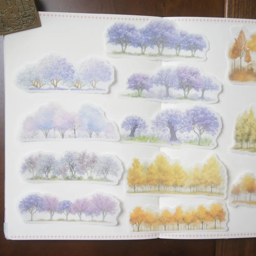 

18pcs Colorful Forest Style Paper Sticker Scrapbooking DIY Gift Label Decoration Tag