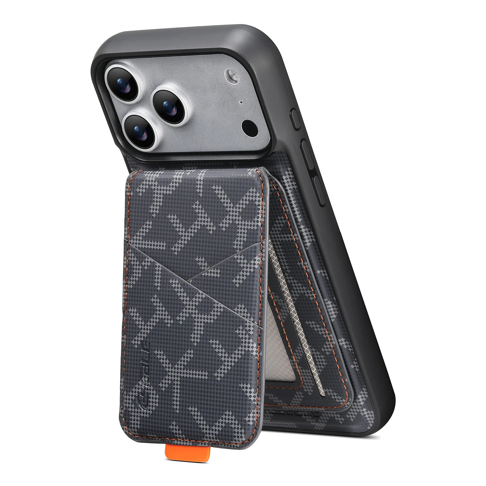 

case for iphone 17 16 15 pro max MagSafe Wireless Charging Leather Case with Magnetic Insertion Card Pack 2-in-1 tough shell