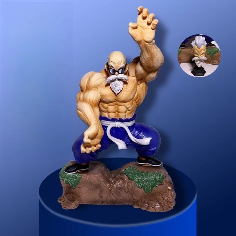 Dragon Ball Kamehameha Muscle Kame Sennin Statue Peripheral Ornaments Trendy Play Birthday Gift Anime Figure Decoration Model