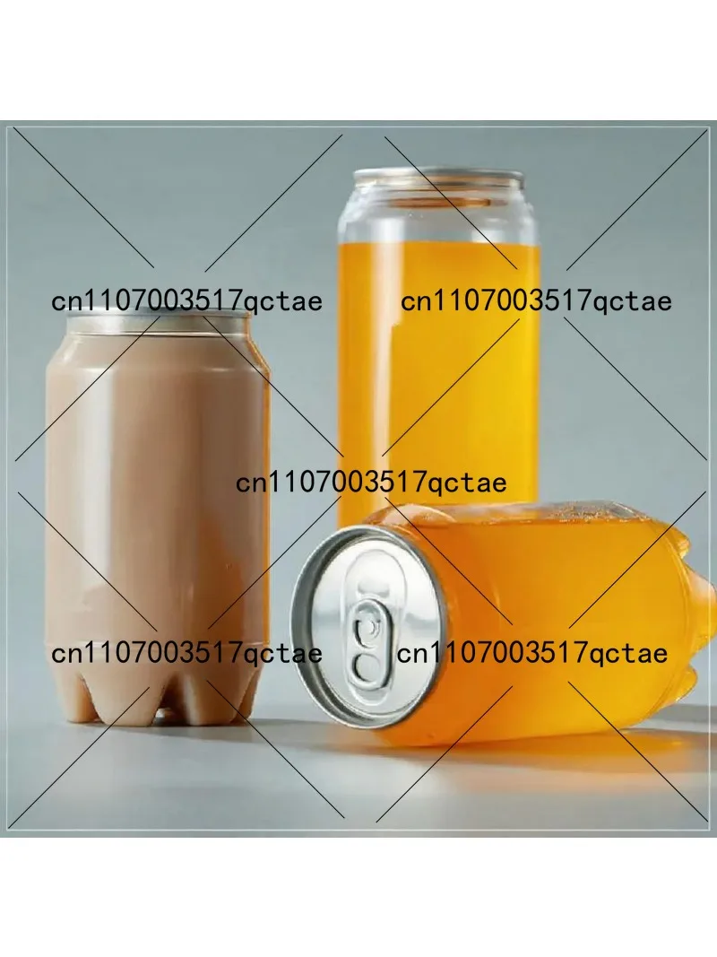 

Plastic Can with Lid Sealed Beverage Bottle for Milk Tea Coffee Bubble Water