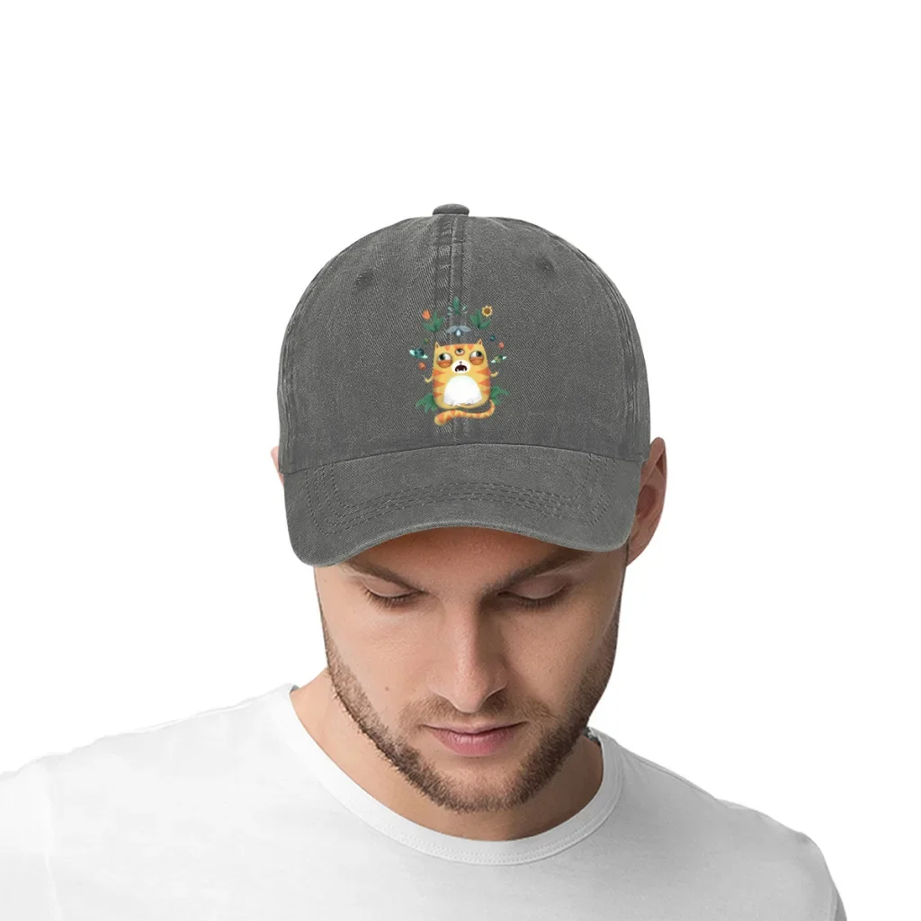 Sombreros de papá de color puro Yoga gato Dios sombrero de mujer visera gorras de béisbol Dios gorra con visera