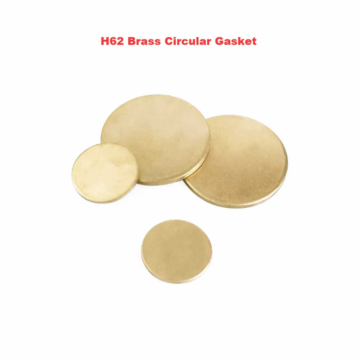 H62 Brass Round Gasket/Solid Round Thin Copper Plate Thickness 0.3/0.5/0.8/1/1.2/1.5/2mm