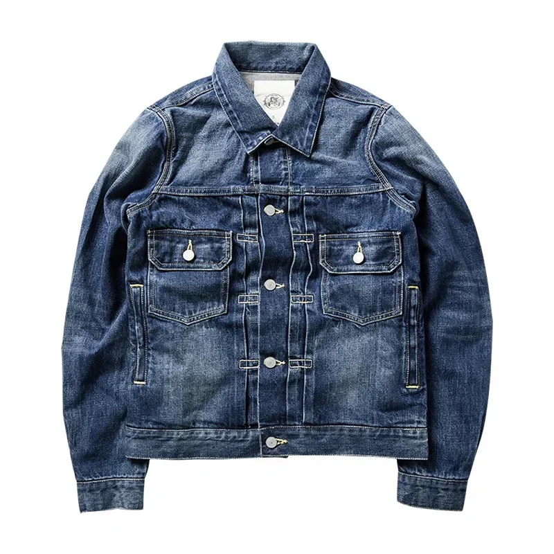 Red Tornado 101 Jean Jacket Damaged Dark Wash 14oz Blue Sevledge Denim Trucker Jkt