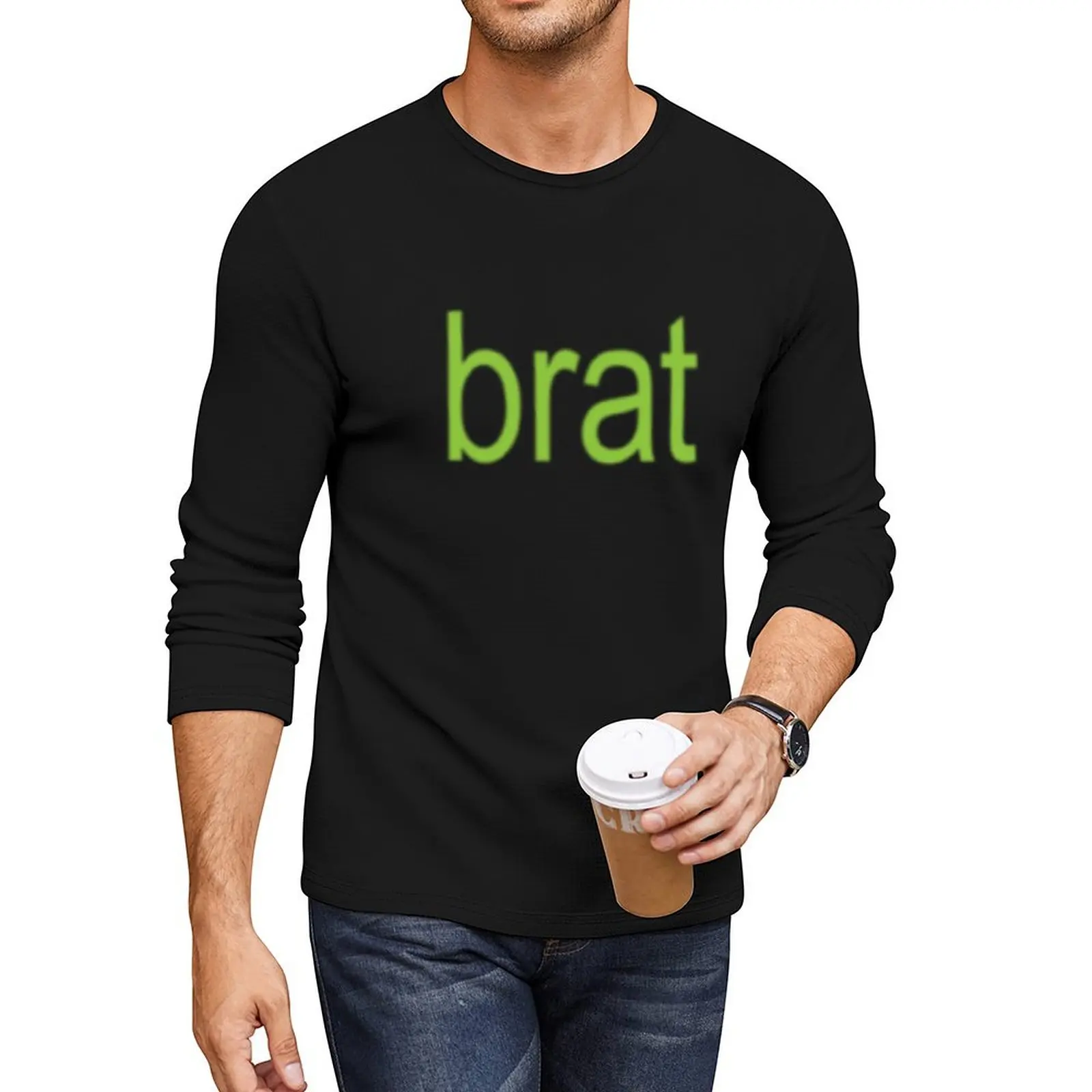 

brat - Charli XCX Album cover art - green Long T-Shirt sublime t shirt Blouse Tee shirt men clothing