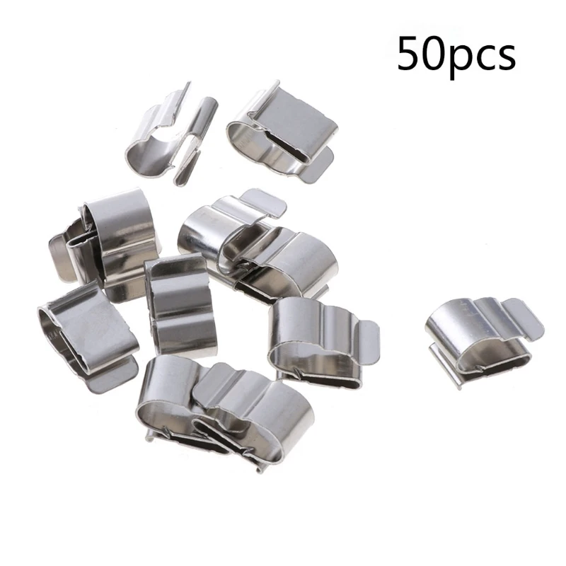 50Pcs Stainless Steel Solar Cable Clip/Clamp For 2 Solar Cable Wire Drop Shipping
