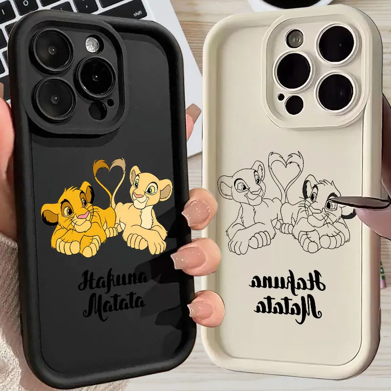 

Disney The Lion King HAKUNA MATATA Silicon Case For Apple iPhone 17E 15 16 14 13 12 11 17 Pro Max 17 Air 16 Plus 16E Phone Cover