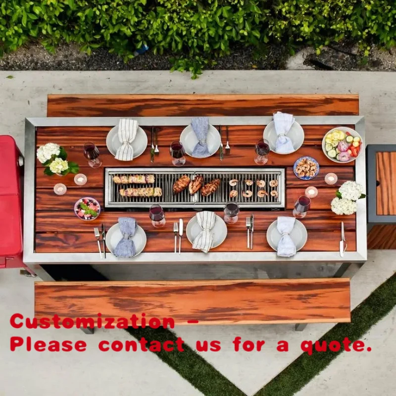 

Многофункциональный комплект для улицы: стол и стулья для гриля, барбекю, кухни, патио, ресторана, отеля (OEM/ODM)