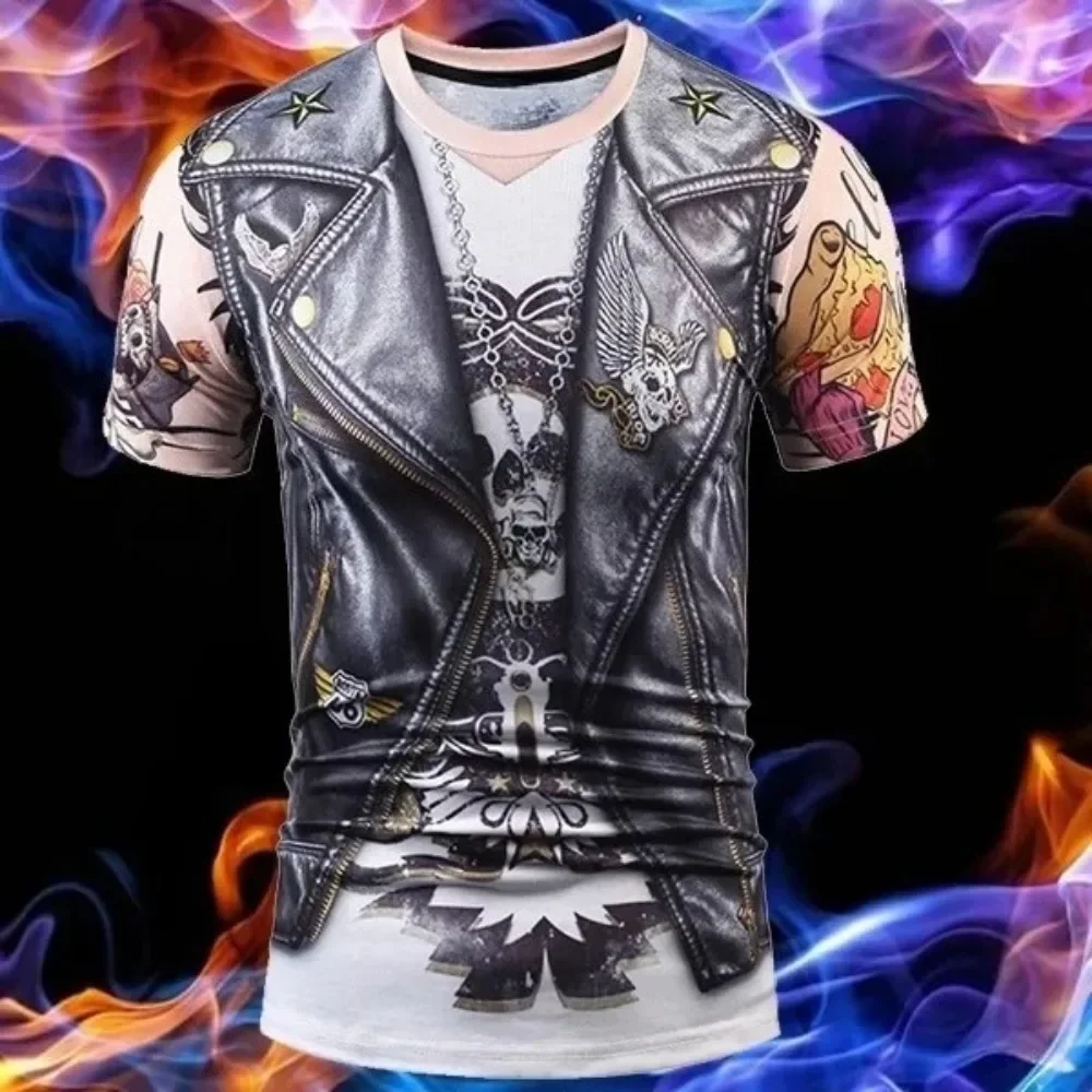 

2025 Summer Cool 3D Printed Skull Print Short Sleeve Hip Hop Couple T-shirts Men's Women's Quick-drying Tees Fashion Daily Tops