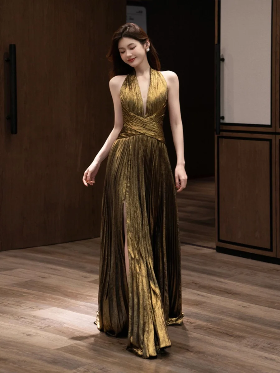 

Ele висячее вечернее платье Dr Fene на лето 2024, длинная юбка с высокой талией, повседневная одежда для пар