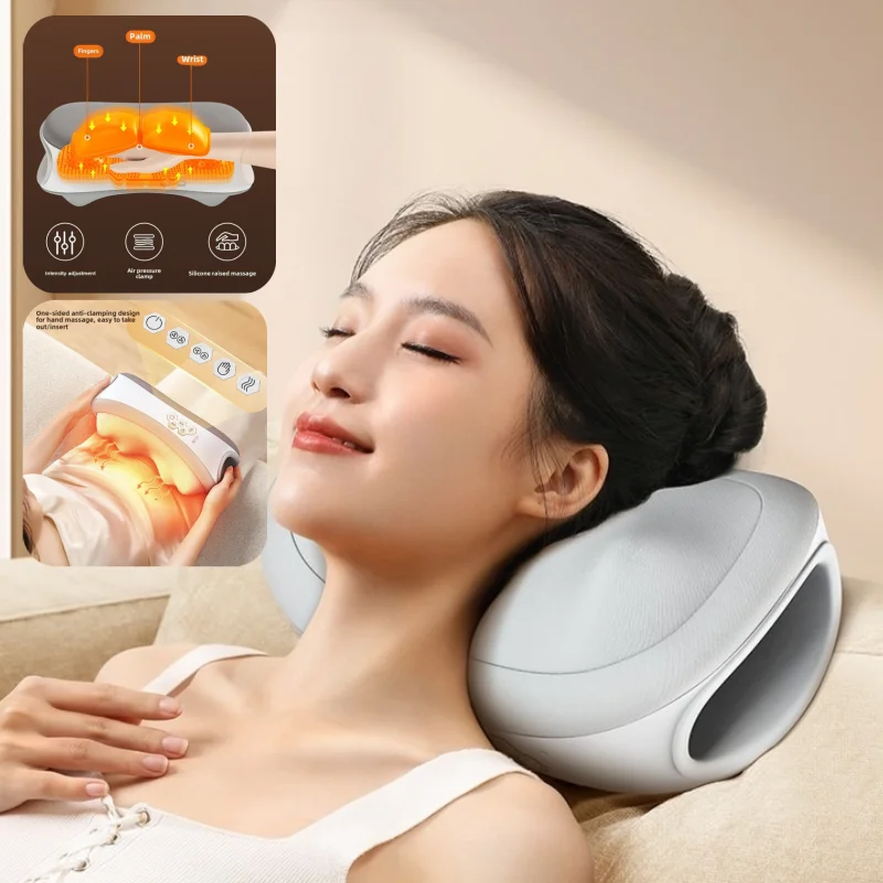 

Airbag Compression Hand Shiatsu Kneaded Neck Massage Pillow Cervical Waist Back Shoulder Multifunctional Portable Relaxation