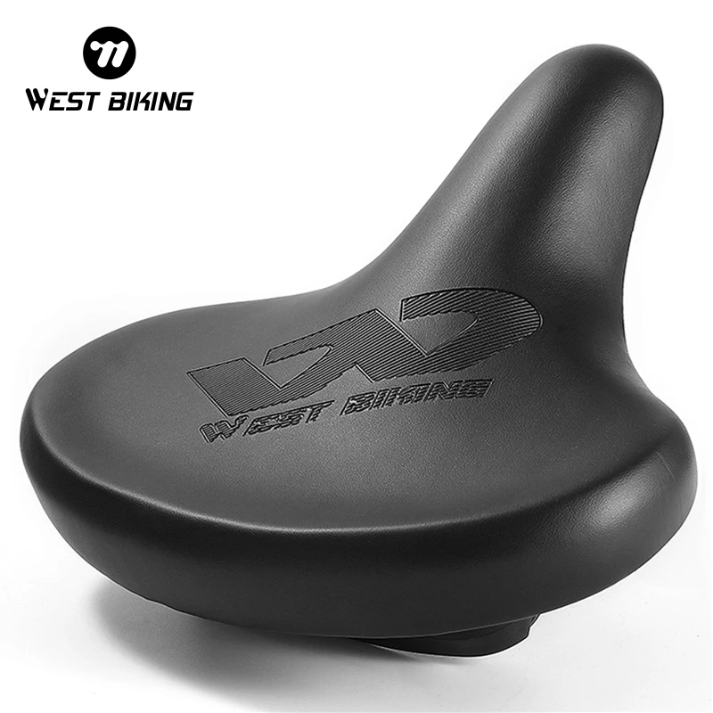 WEST BIKING Super Comfortable Bicycle Saddle Ergonomic Widen Cushion Pad MTB Road Bike Saddle Breathable Shockproof Cycling Seat