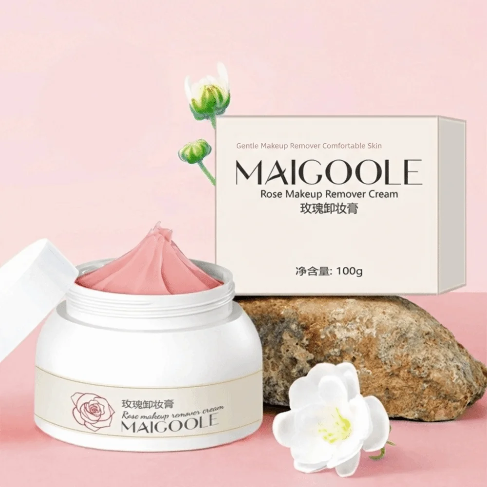 Gently Removes Rose Makeup Remover Cream No Residue Quickly Dissolves Cleansing Balm Smoothing Skin Non Greasy