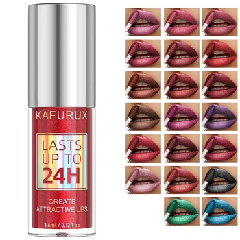 20-colors Glitter Lip Glaze Waterproof Diamond Shimmer Lip Gloss Sparkling Liquid…