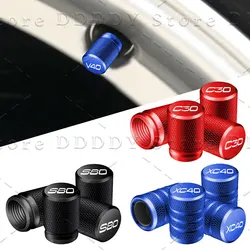 4Pcs Metal Emblem Car Wheel Tire Valve Caps Stem Case Waterproof Covers For Volvo B4 B5 B6 B8 D5 D8 V40 V60 C30 XC40 XC60 XC90