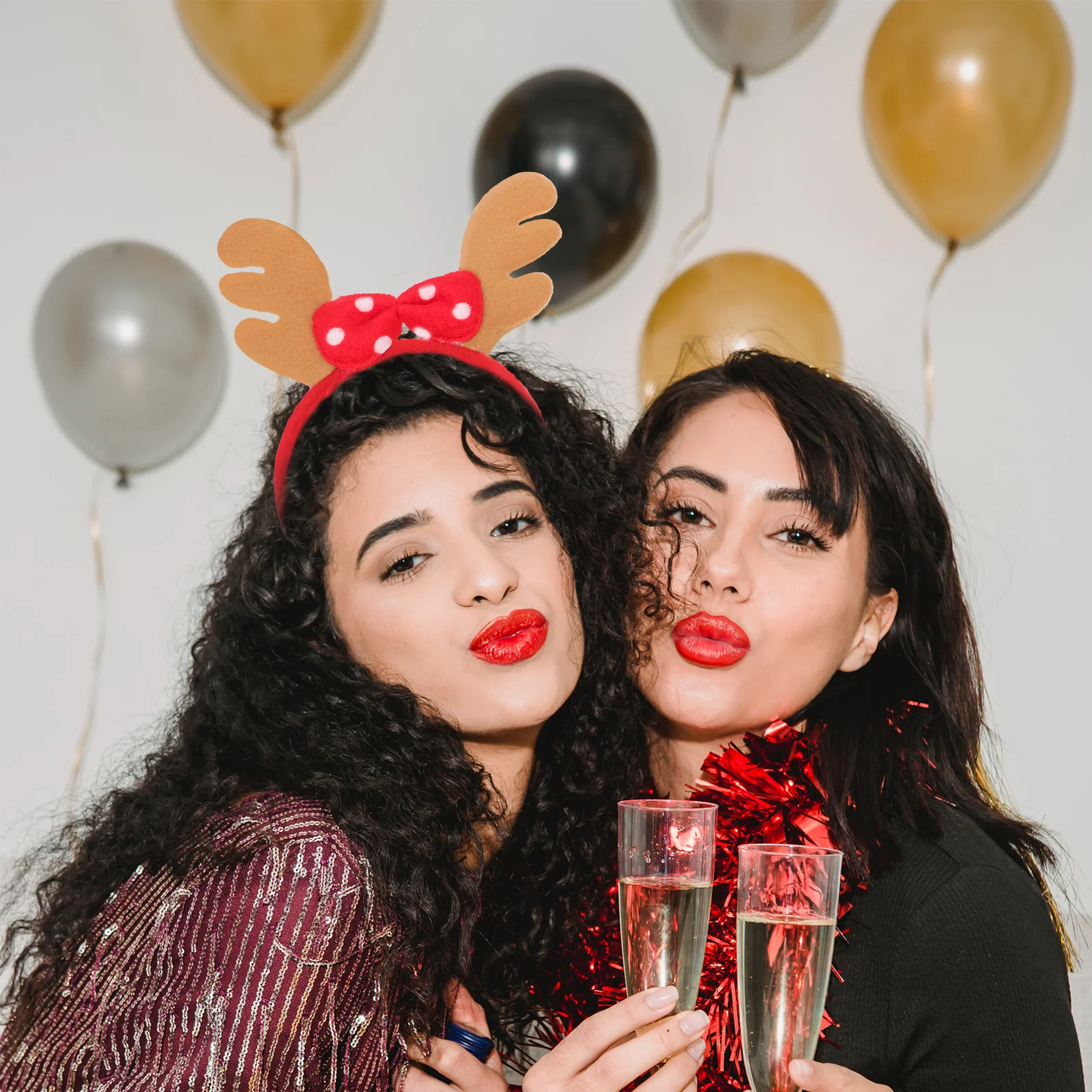 

13Pcs Christmas Hair Hoops Cartoon Hairband Unique Party Headwear Lovely Xmas Hair Accessories Festival Decoration