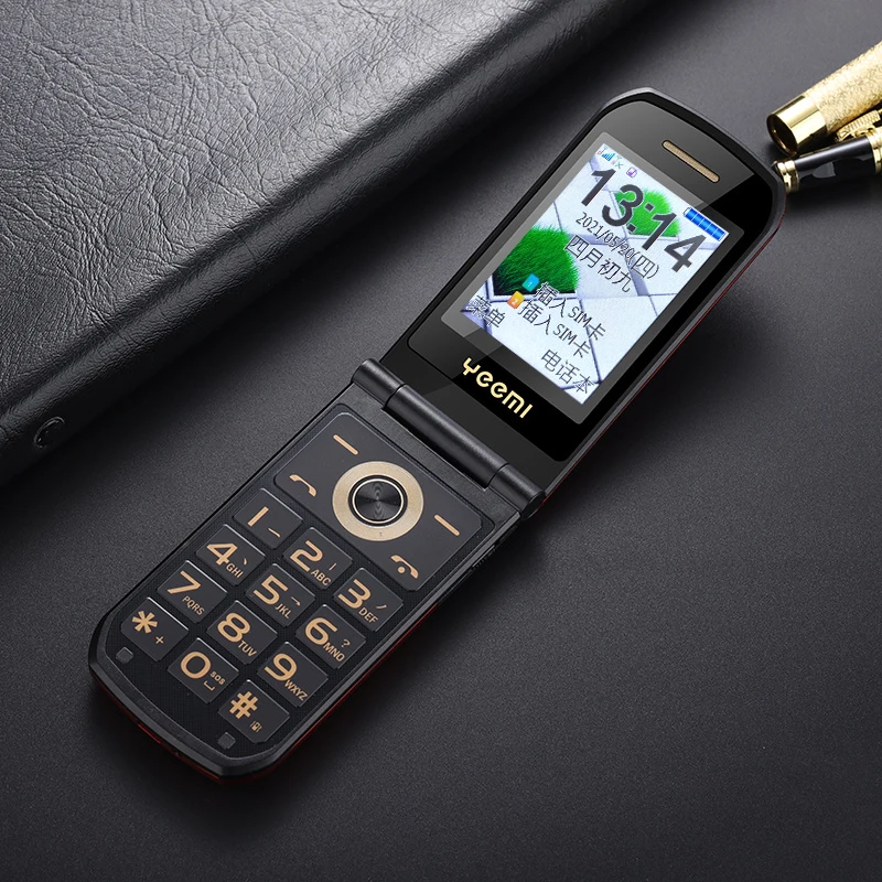 YEEMI K21+ LTE 4G Flip Mobile Phone 2.4'' Screen 1100mAh Large Button Loud Voice For Elderly Cellphone MP3 MP4 SOS LED Light