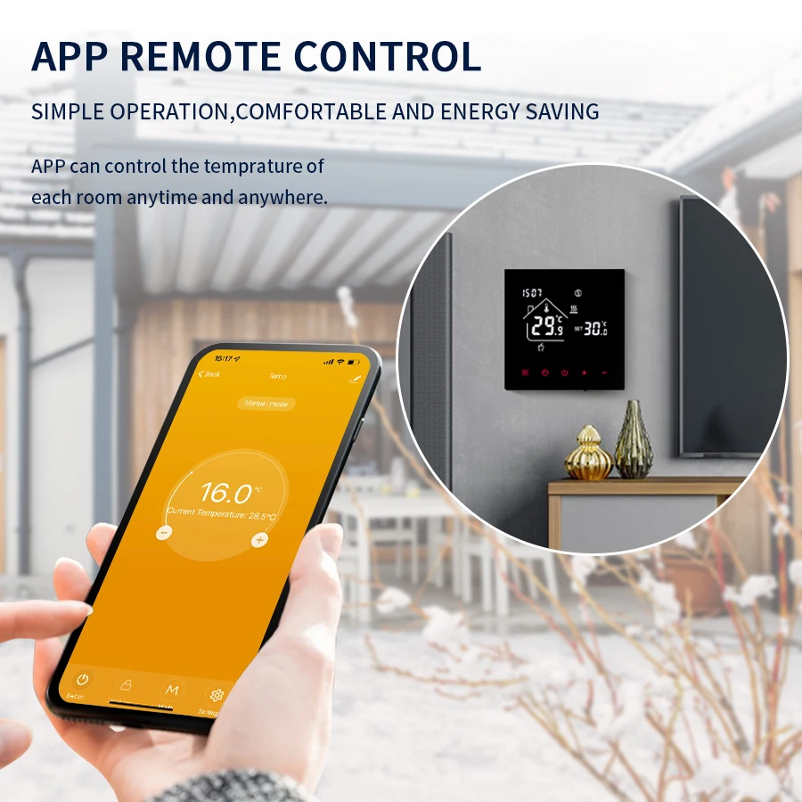 Tuya WiFi Smart Thermostat Temperature Controller For Floor Heating Gas Boiler Electric/Water Remote Control by Alexa Alice