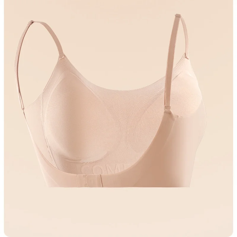 Birdtree 89% soie de mûrier 11% soutien-gorge Spandex, femmes sans Trace dos en forme de U Bralette Linerie sous-vêtements, doux sain nouveau T56825JF