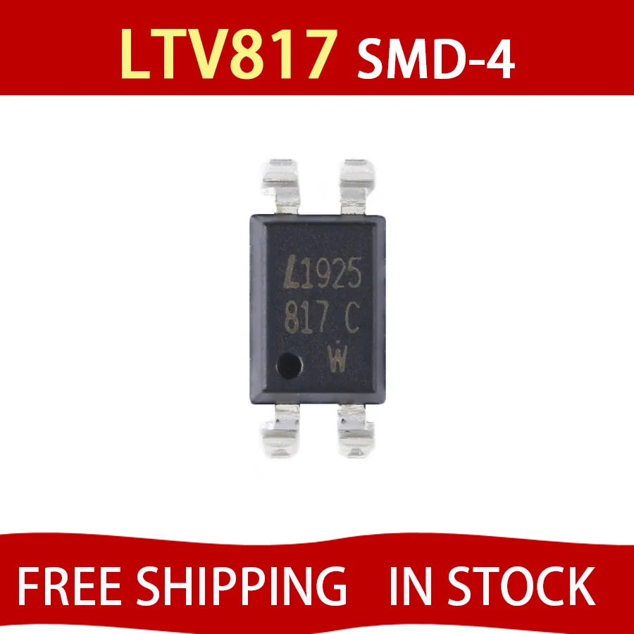 

50pcs LTV817 LTV-817S LTV-817S-TA1-C LTV-817S-TA1 LTV817TA1 SMD-4 Transistor Output Optocouplers Chip