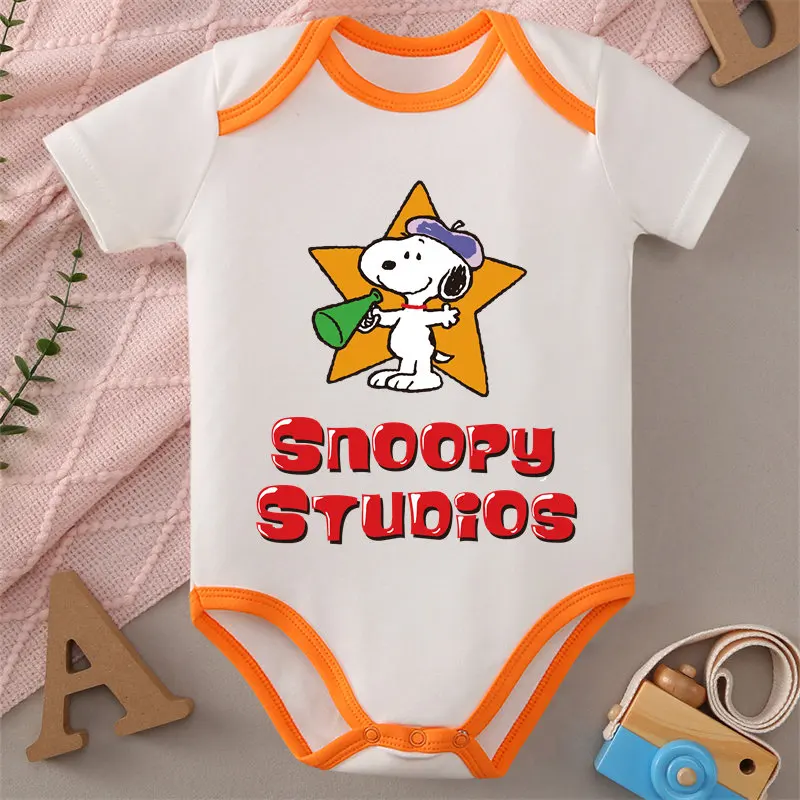 

MINISO Snoopy/Love Print Baby Cloths 100% Cotton Jumpsuit Onesie Bodysuit for 0 To 12 Months Newborn Best Gift for Baby