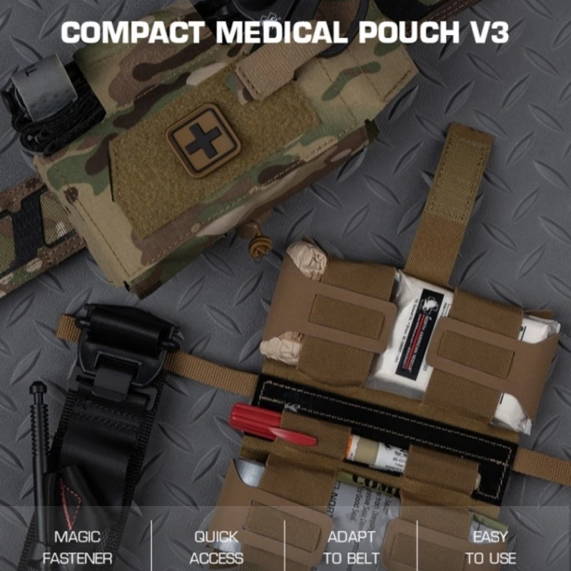 

Modular First Aid Kit V3 - Detachable Design with MOLLE Mount & Elastic Retention