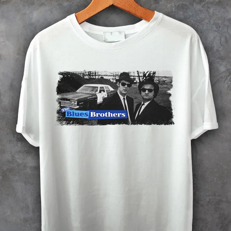 

The Blues Brothers T-Shirt, Blues Brothers Movie Top, Gift for Christmas, We're On A Mission From God Tee, Dan Aykroyd, 80'Film,