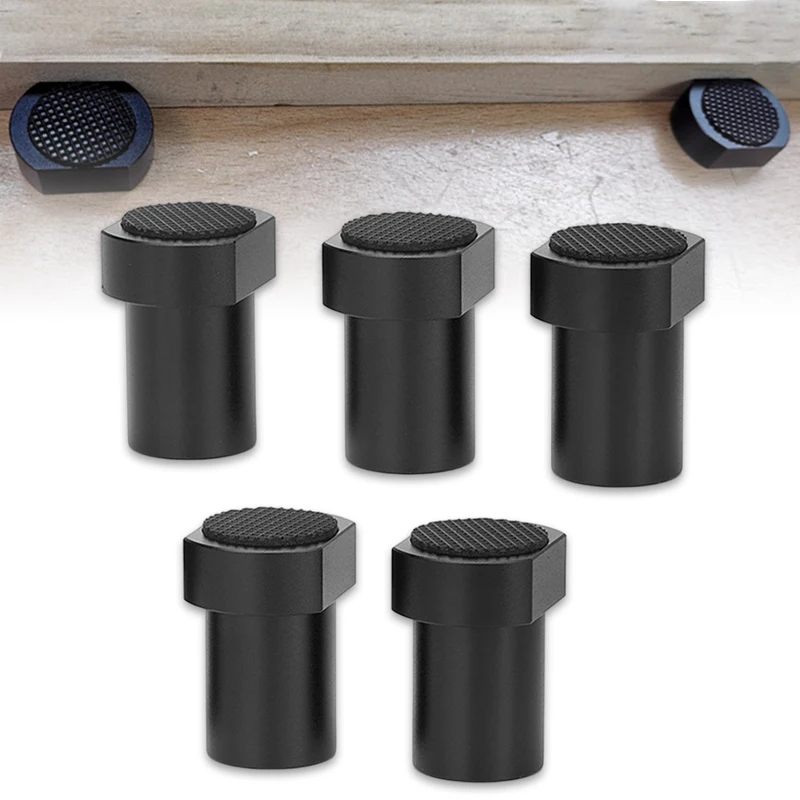 

10Pcs Workbench Peg Brake Stops Clamp 19/20mm Aluminum Alloy Bench Dogs Woodworking Table Limit Block Professional Hand Tools