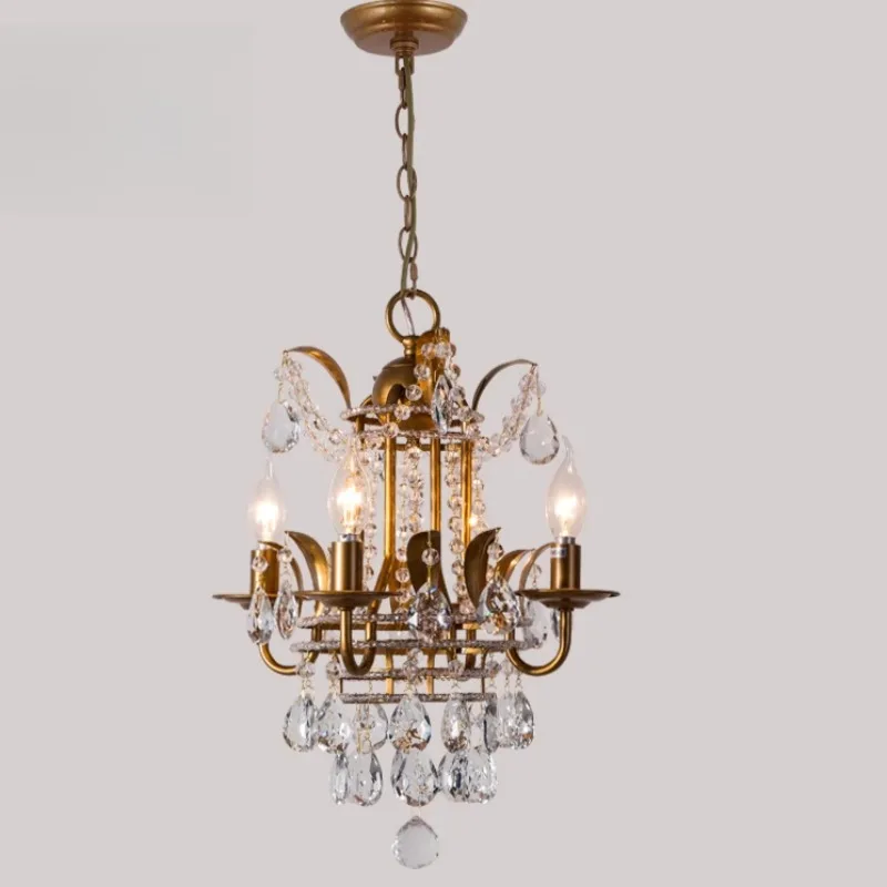 

American style entrance crystal chandelier, personalized retro style, entrance hallway, indoor dressing room, small chandelier