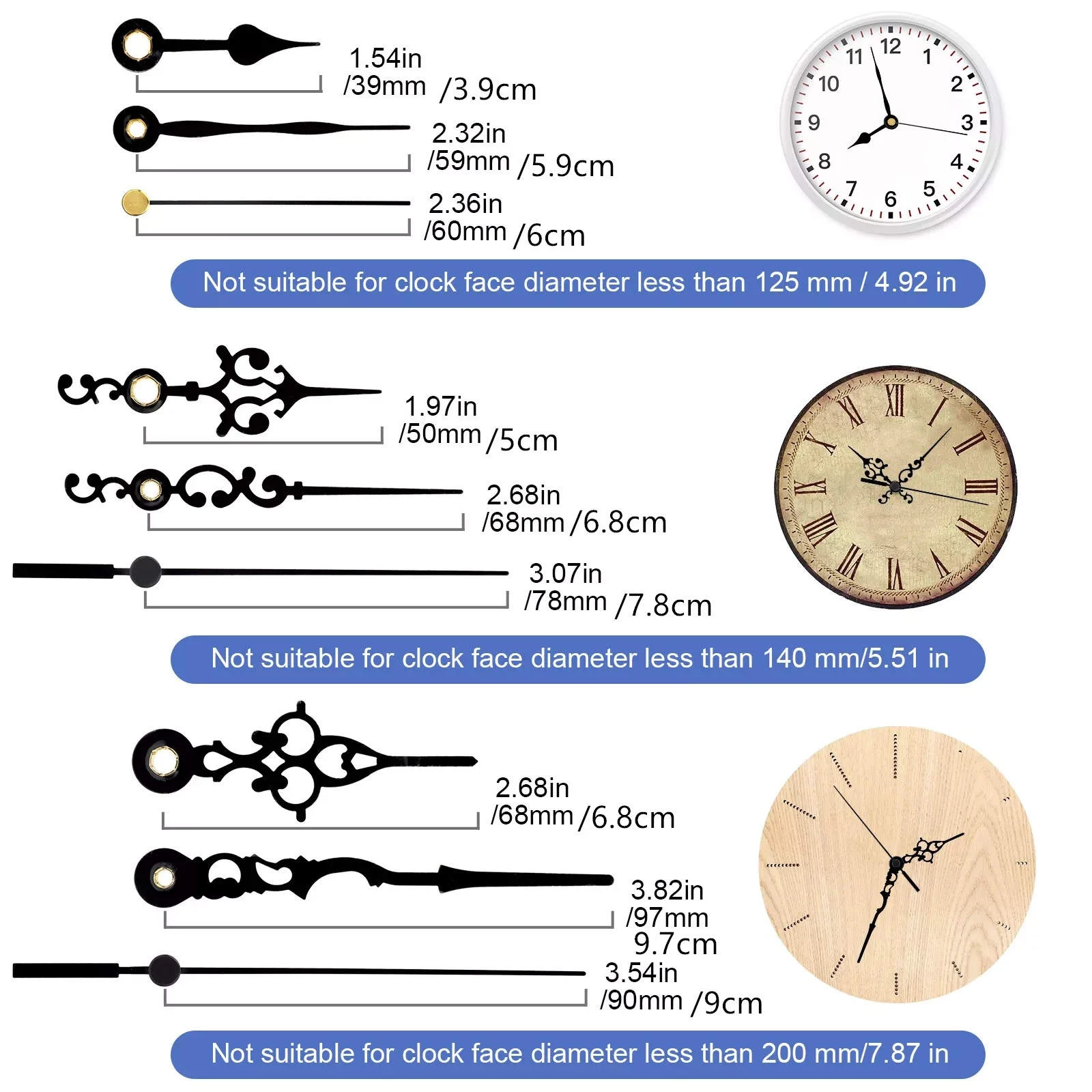 Quartz Wall Clock Movement Mechanism DIY Replacement Aluminum Hands Repair Tool Kit Clock Part Kit Watch Accessories